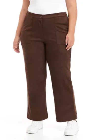 Plus Suede Ankle Pants