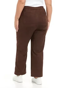 Plus Suede Ankle Pants