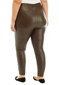 Plus Vegan Leather Pants