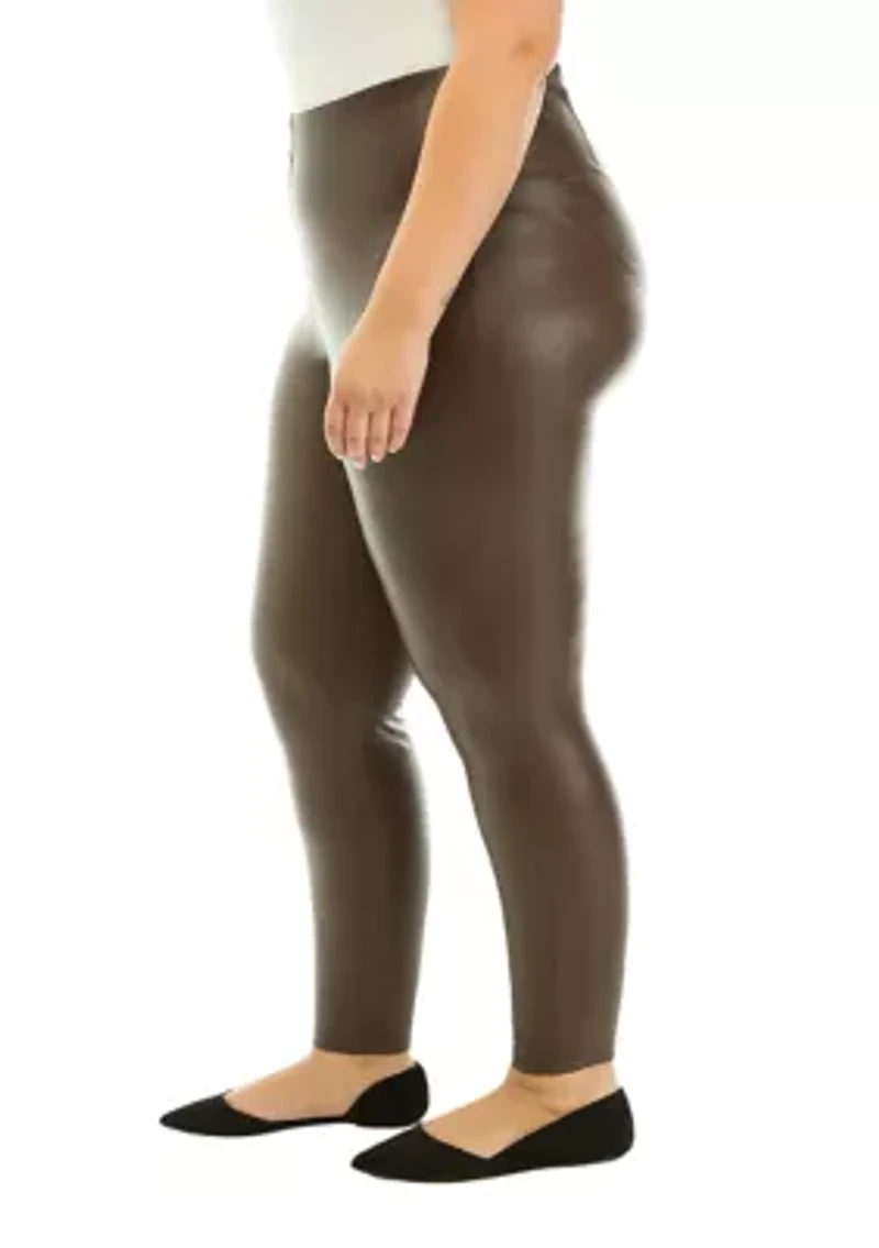 Plus Vegan Leather Pants