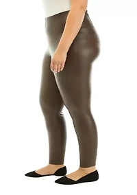 Plus Vegan Leather Pants