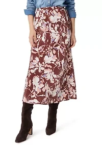 Women's Gracie Satin Midi Skirt