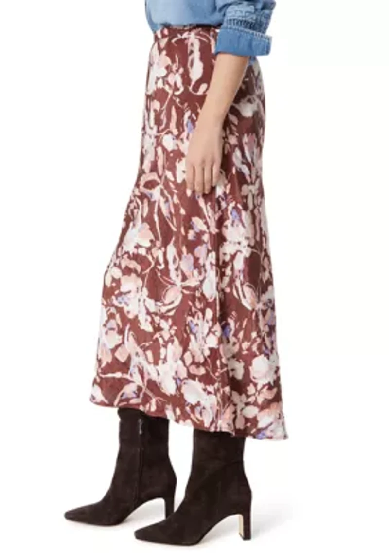 Women's Gracie Satin Midi Skirt