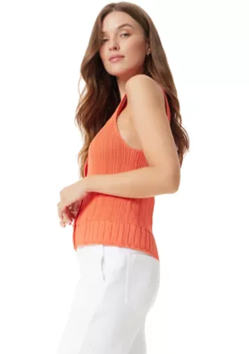 Women's Sable Scalloped Trim Top