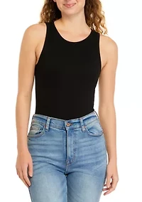 Sleeveless Jeweled Neck Bodysuit - Missy and Plus Sizes