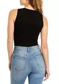 Sleeveless Jeweled Neck Bodysuit - Missy and Plus Sizes