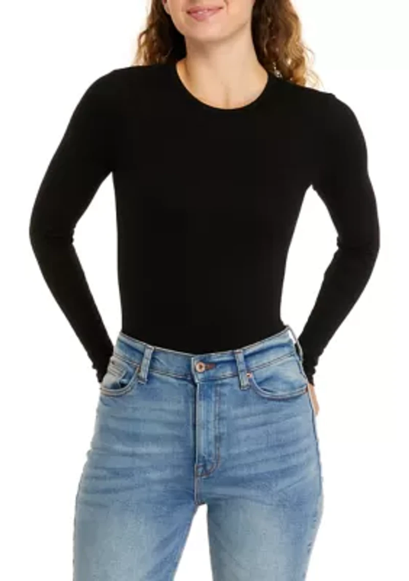 Long Sleeve Crew Neck Bodysuit - Missy and Plus Sizes