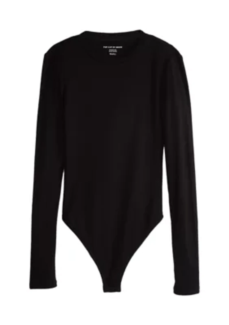 Long Sleeve Crew Neck Bodysuit - Missy and Plus Sizes