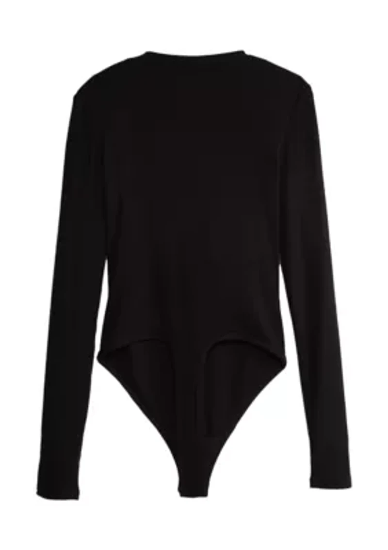 Long Sleeve Crew Neck Bodysuit - Missy and Plus Sizes