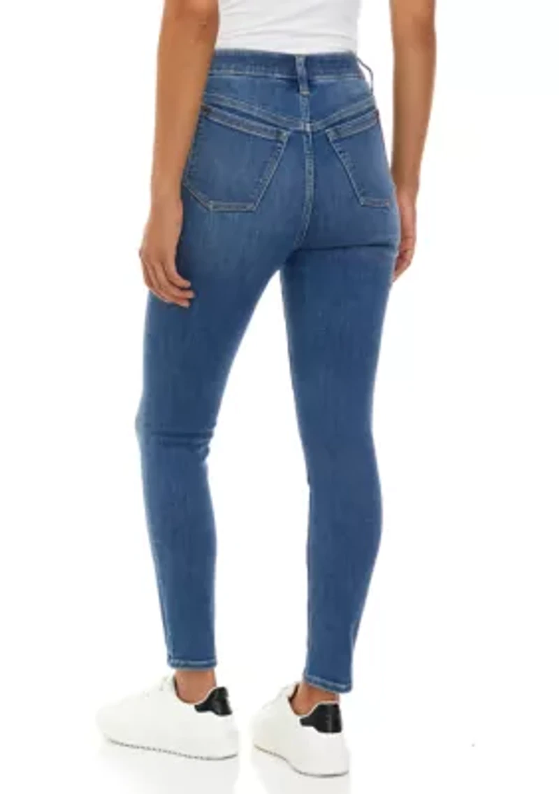 High Waist Skinny Jeans - Missy and Plus Sizes