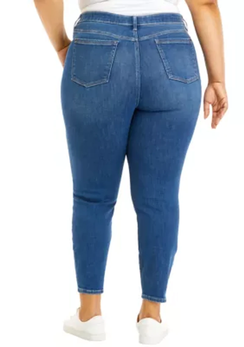 High Waist Skinny Jeans - Missy and Plus Sizes