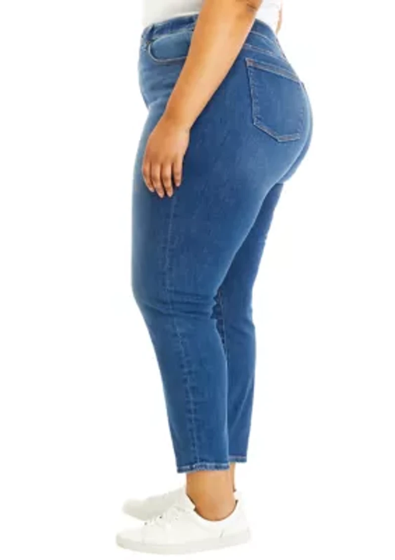 High Waist Skinny Jeans - Missy and Plus Sizes