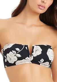 Women's Among Roses V-wire Bandeau Bikini Top