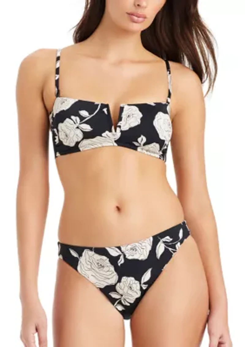 Women's Among Roses V-wire Bandeau Bikini Top