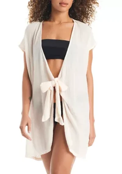 Coastal Covers Knot Front Swim Cover Up Dress
