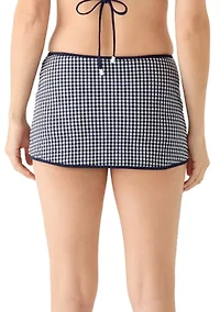 Women's Check Me Out High Rise Swim Skirt