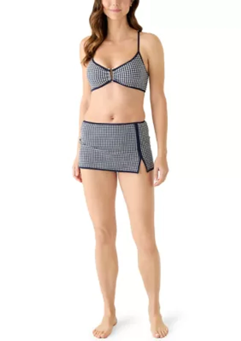 Women's Check Me Out High Rise Swim Skirt