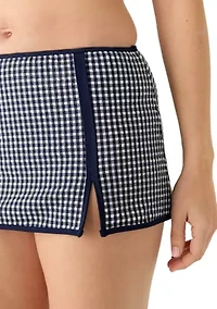 Women's Check Me Out High Rise Swim Skirt