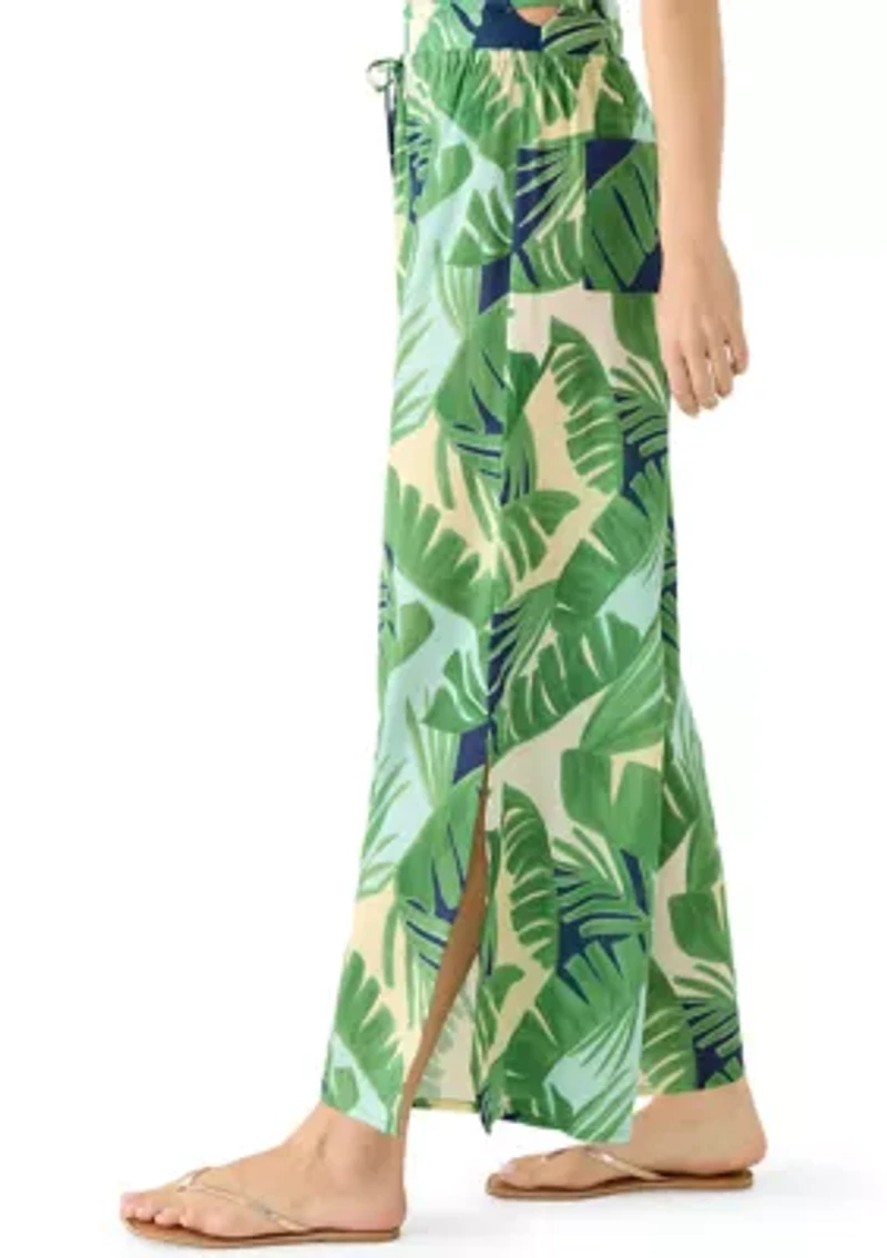 Women's Summer Breeze Side Slit Swim Coverup Pants