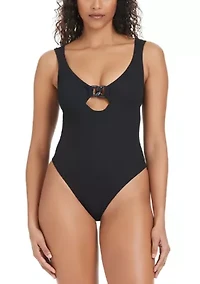 Women's Stay Connected Cap Sleeve One Piece Bathing Suit