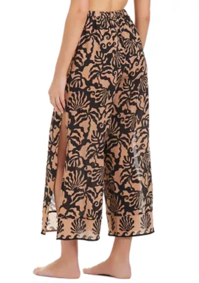 Women's Shell We Side Slit Cover-Up Pants