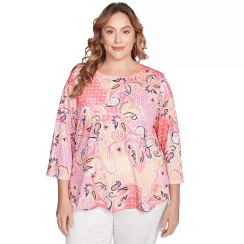 Mixed Pattern Sublimation Knit Top