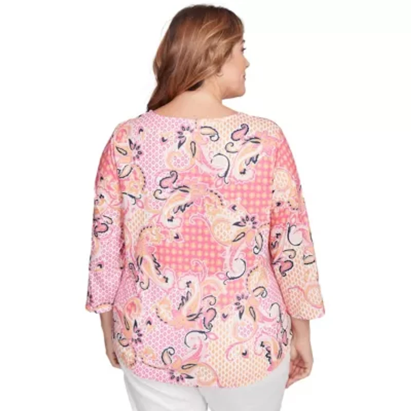 Mixed Pattern Sublimation Knit Top