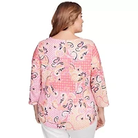 Mixed Pattern Sublimation Knit Top