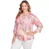 Mixed Pattern Sublimation Knit Top