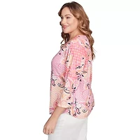 Mixed Pattern Sublimation Knit Top
