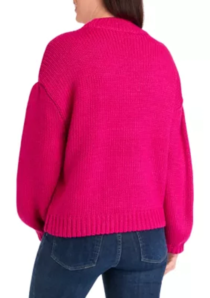 Women's Floral Appliqué Sweater