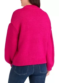 Women's Floral Appliqué Sweater