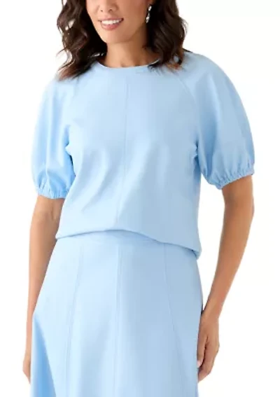 Women's Short Sleeve Leather Top