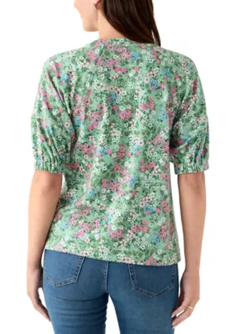 Women's Elbow Raglan Knit Top