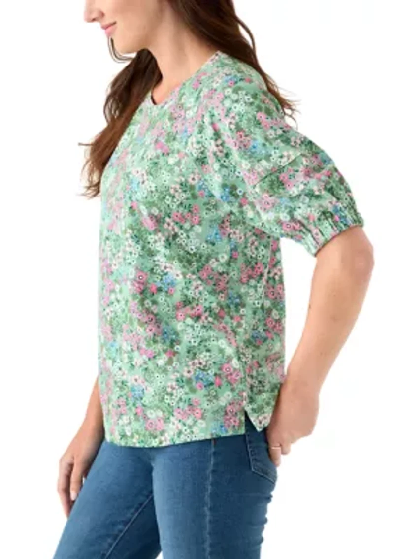 Women's Elbow Raglan Knit Top