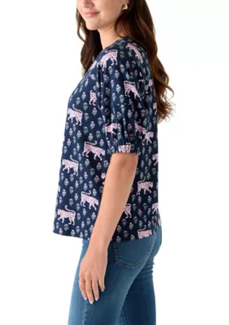 Women's Elbow Raglan Knit Top