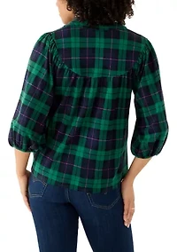 Women's Short Sleeve Print Ponte Top