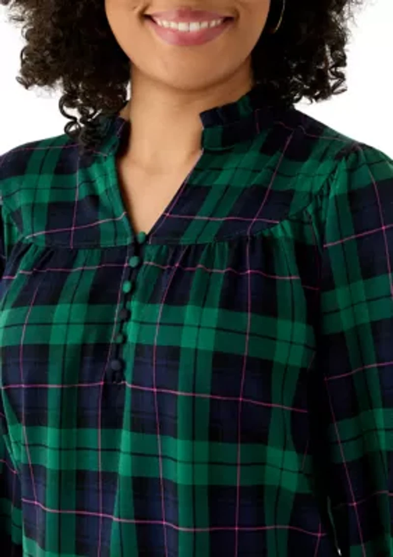 Women's Short Sleeve Print Ponte Top