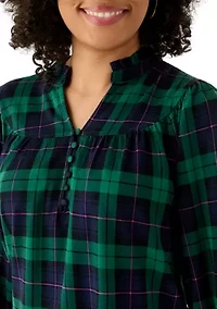 Women's Short Sleeve Print Ponte Top