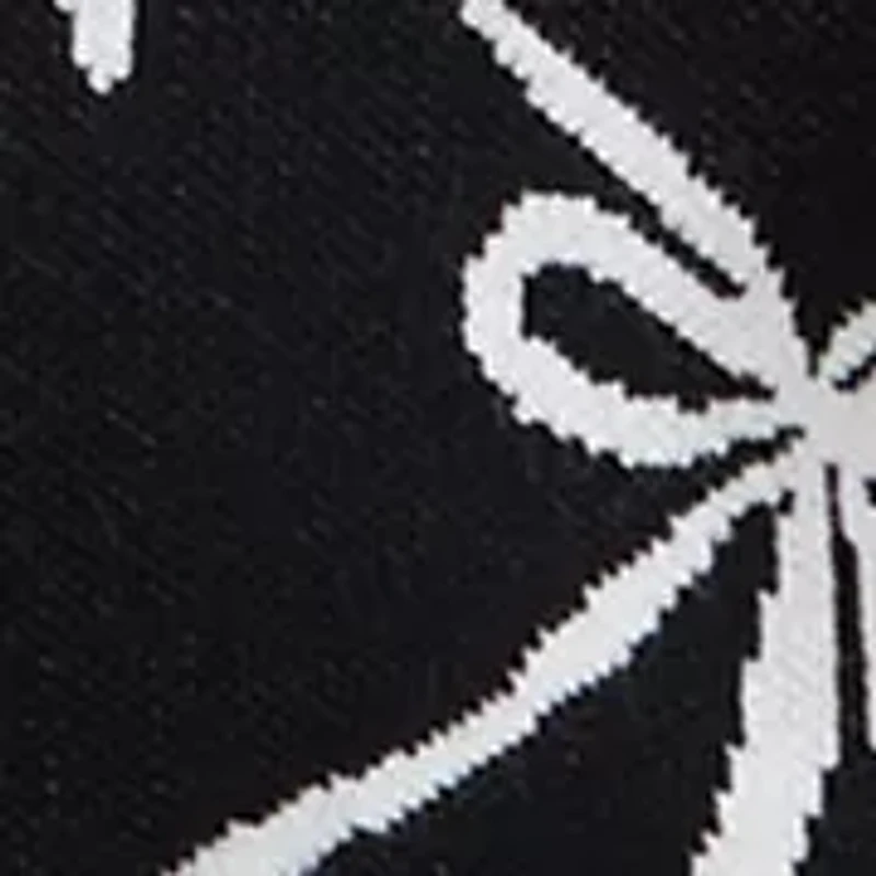 Women's Puff Sleeve Intarsia Knit Tunic Sweater