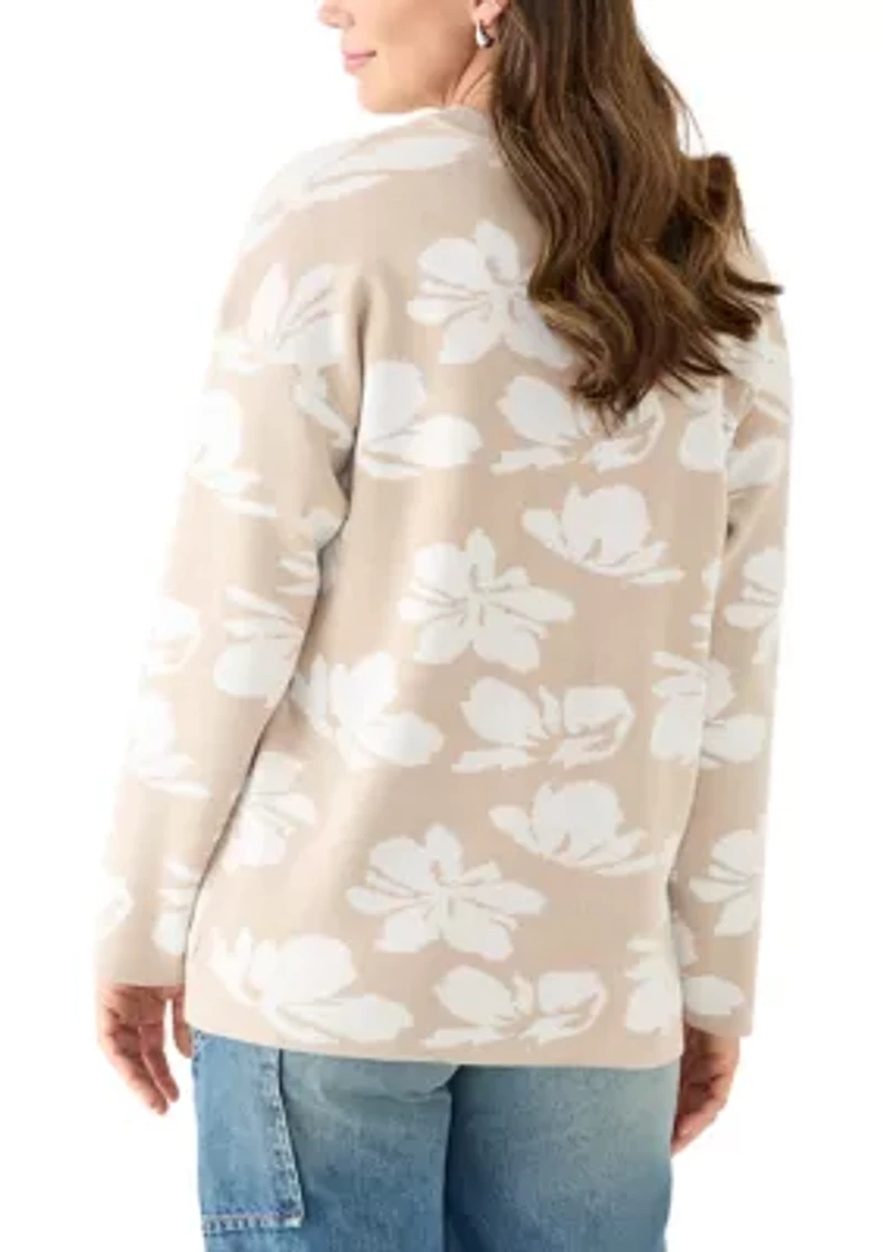 Women's Intarsia Knit Tunic Sweater