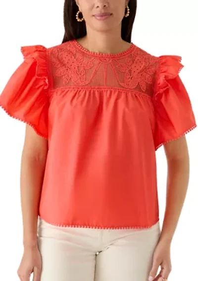 Women's Flutter Sleeve Top