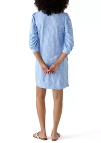 Women's 3/4 Sleeve Ponte Shift Dress