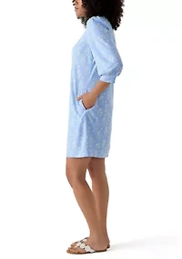 Women's 3/4 Sleeve Ponte Shift Dress