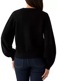 Women's Jeweled Cropped Cardigan