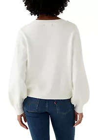 Women's Jeweled Cropped Cardigan