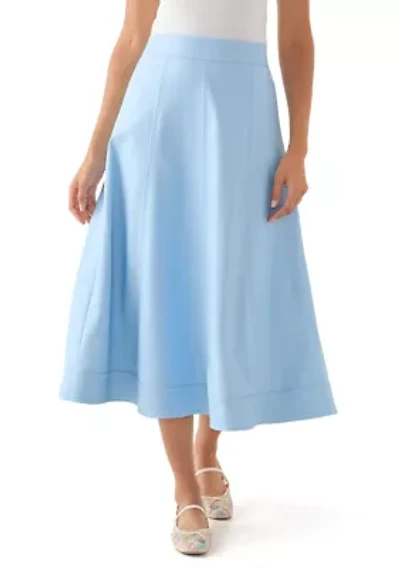 Women's Leather Midi Skirt