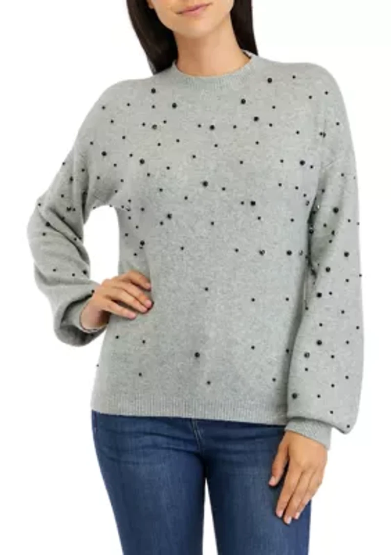 Petite Gray Heather Sweater