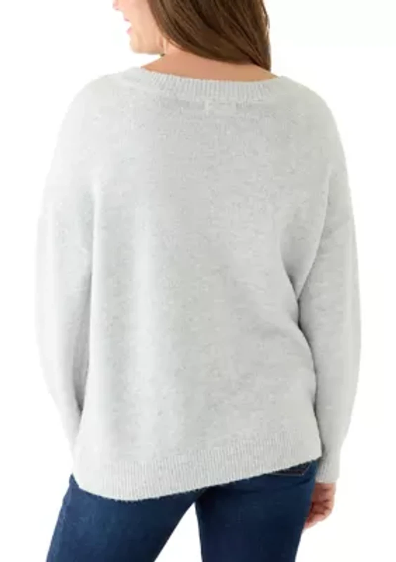 Petite Shine Bow Sweater