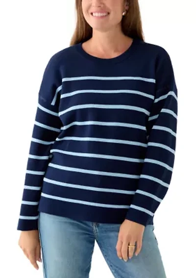 Petite Intarsia Knit Tunic Sweater